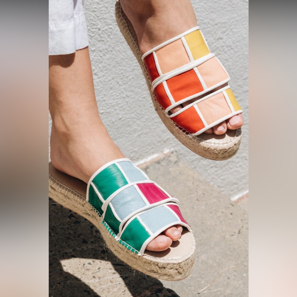 Isleñas | Isleñas Off Grid Rainbow Jute Lambskin Espadrilles 41